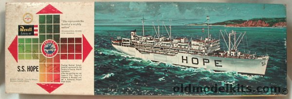 Revell 1/500 S.S. Hope Hospital Ship 'The World's First Peacetime Hospital Ship', H388-169 plastic model kit